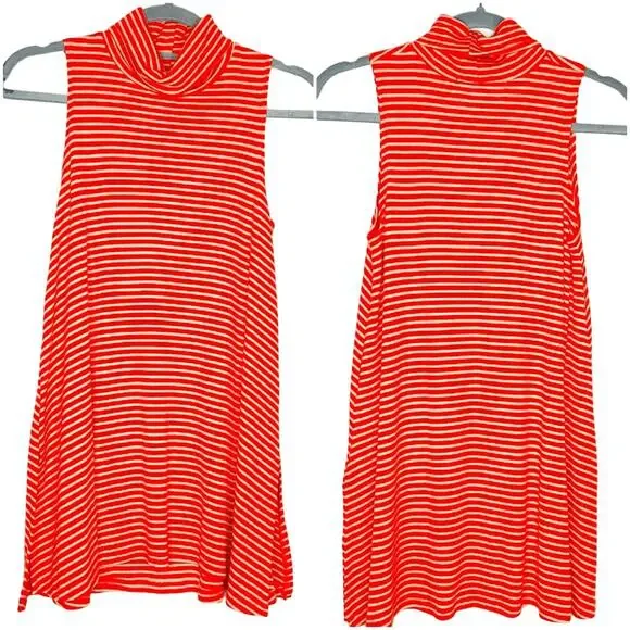 Anthropologie Puella Striped Mock Neck Ribbed Tunic Top, Made in USA, Size Small - Picture 9 of 9